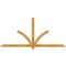 Ekena Millwork Redmond Rough Sawn Timber Gable Bracket, Western Red Cedar, 96"W x 44"H x 2"D x 4"F, 11/12 Pitch GBW096X44X0204RED00RWR - alternate 1